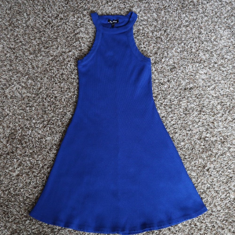 EXPRESS Women Summer Blue Dress Size XS - Picture 14 of 14